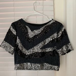 RHINESTONE CROP TOP